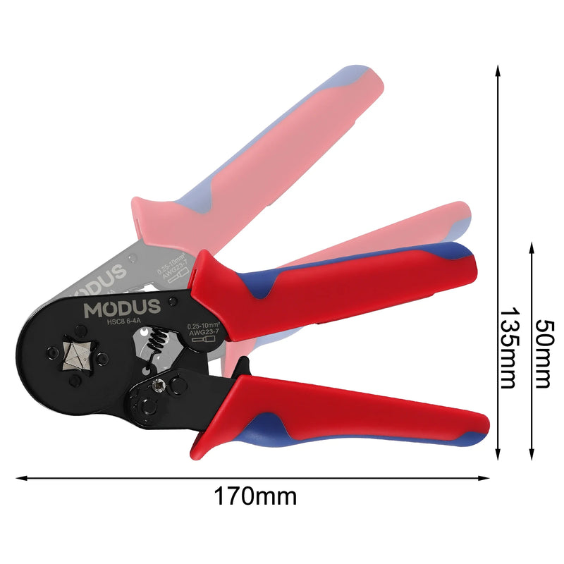 Alicate de Crimpagem e 1200pcs Terminais de 0,25-10 mm HSC8 6-4A