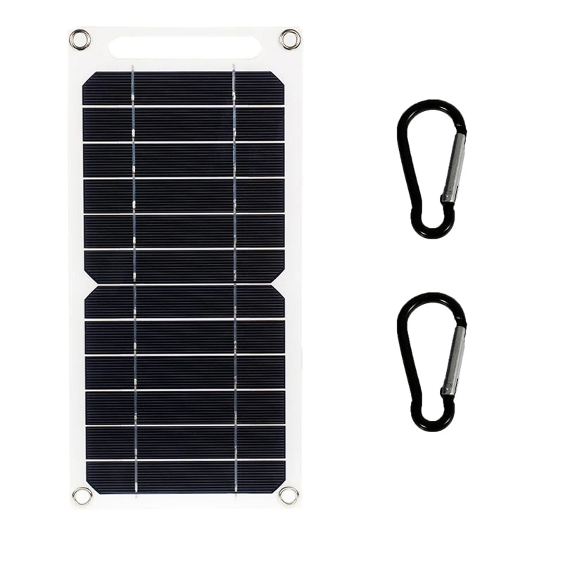 Painel solar com USB à prova d'água para caminhadas ao ar livre e acampamento bateria portátil para celular carregador de bateria painel de carregamento 6,8 V - 30 W